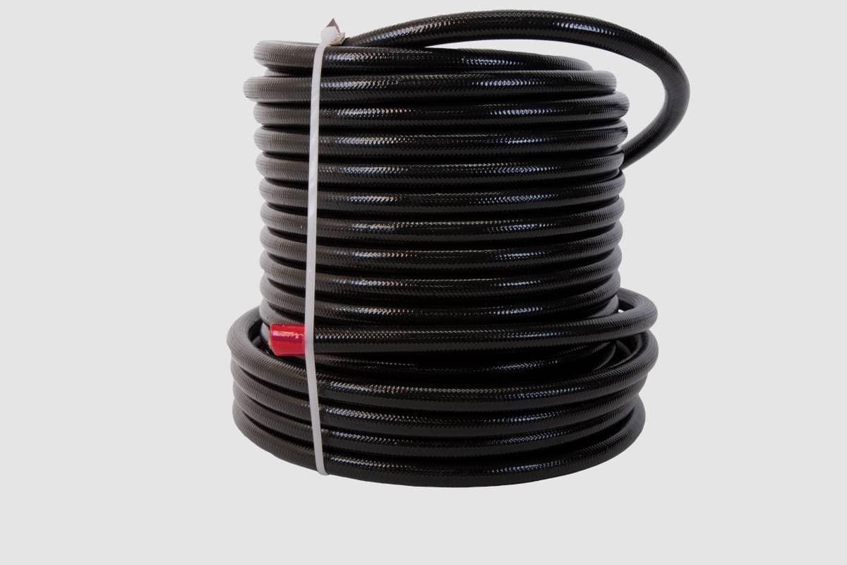 Aeromotive Hose Fuel PTFE Stainless Steel Braided Black Jacketed AN-08 x 8' - 15325