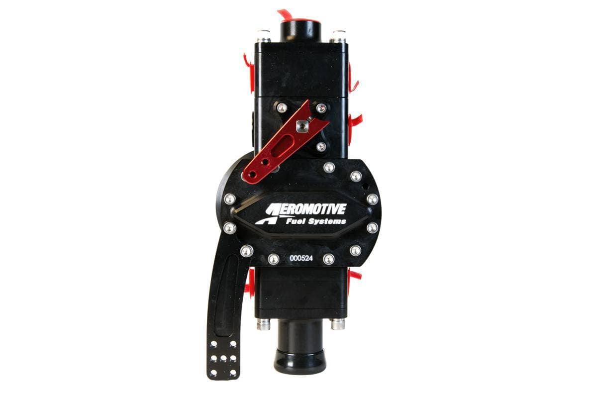 Aeromotive 16.5 GPM Fuel Pump with Shut Off Valve 2x AN-08 Distribution Blocks - 1-1/4" Inlet, -10 AN Outlet (.775 Gear Set)