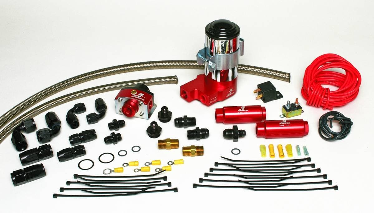 Aeromotive Complete SS Series Fuel System Includes: (P/N 17122 SS Series Fuel pump Kit) plus (P/N 17120 Carb. Regulator Kit)   - 17201