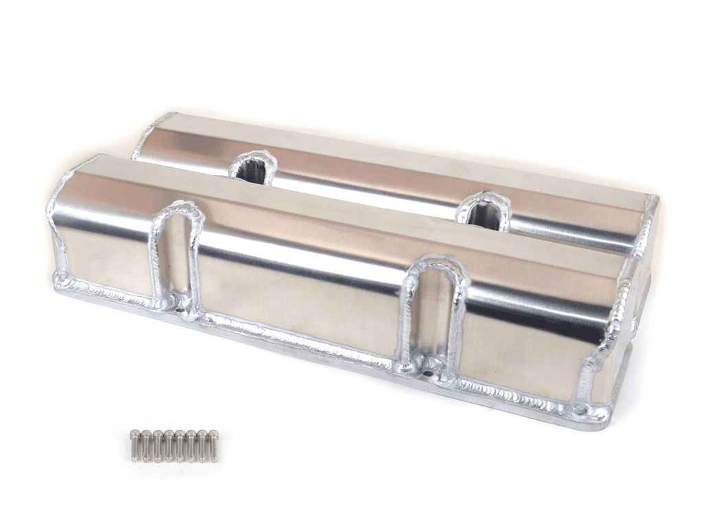 Canton Chevy SBC Laser Cut Rail Aluminum Valve Covers