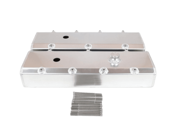 Canton Chevy BBC Fabricated Aluminum Valve Covers W/ Fill & PCV Ports