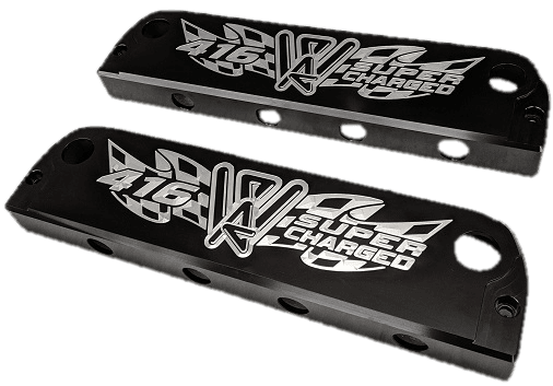 Wegner LS Billet Aluminum Long Valve Covers W/ Coil Cover - Black