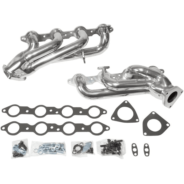 GM Truck/SUV 1999-2013 4.8L/5.3L BBK Performance Polished Silver Ceramic Shorty Headers 1-3/4"