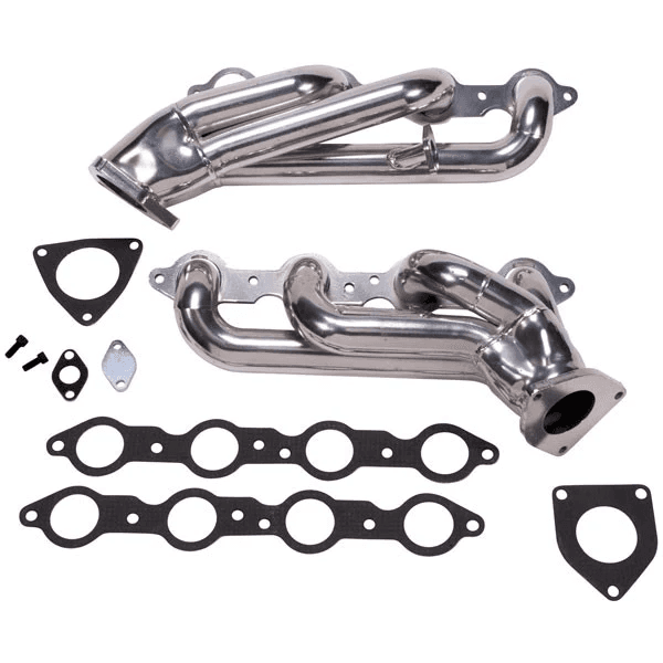 GM Truck/SUV 1999-2013 6.0L BBK Performance Polished Silver Ceramic Shorty Headers 1-3/4"