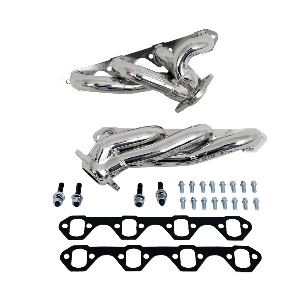 Ford F-150 1987-1995 5.0L BBK Performance Polished Silver Ceramic Shorty Headers 1-5/8"