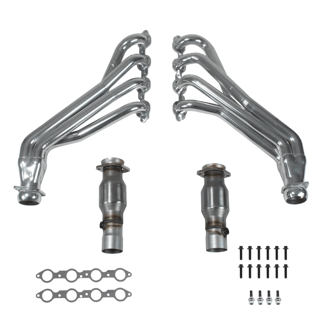 Chevy Camaro LT1 6.2L 2016-2023 BBK Performance Polished Silver Ceramic Long Tube Headers W/ High Flow Catted Connection Pipe 2-3/4"