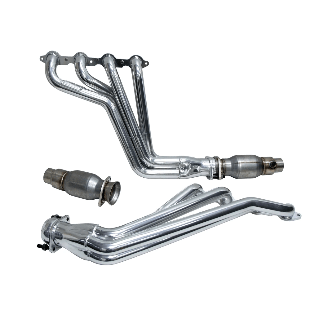 Chevy Camaro SS/ZL1 LS3/L99 2010-2015 BBK Performance Polished Silver Ceramic Long Tube Headers W/ High Flow Catted Connection Pipes 1-7/8"