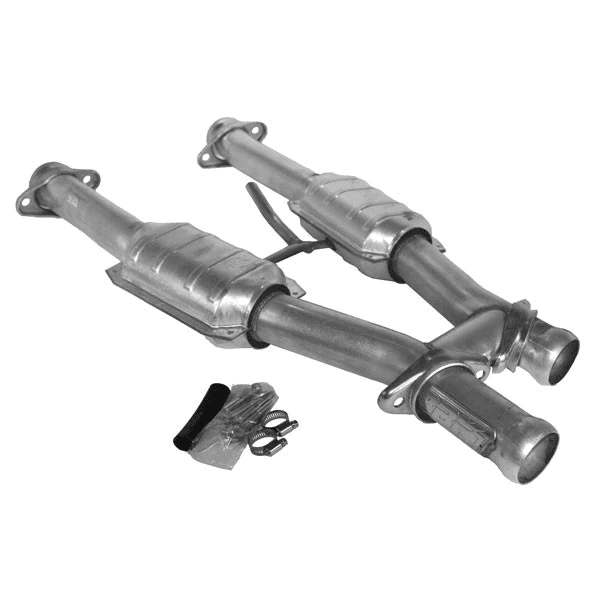 Ford Mustang 1979-1993 5.0L High Flow Catted H-Pipe 2-1/2" - For Manual Transmission