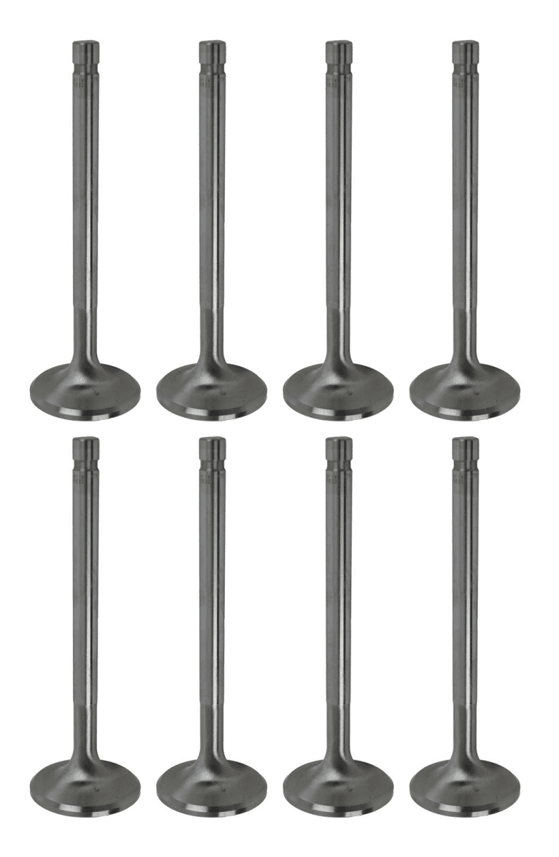 Trickflow SBF/SBC Exhaust Valves 1.600" Dia. / 4.980" Lgth. 15 Deg. Dish For TFS 23 Deg. & Twisted Wedge Cylinder Head - Set of 8