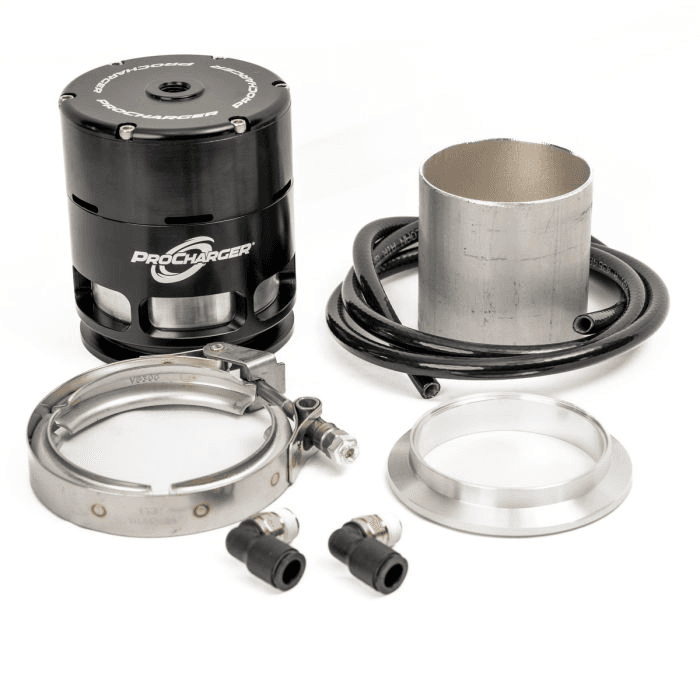 ATI Big Black ProRace Valve With 4" Aluminium Tubing Kit & Mounting Hardware - Open