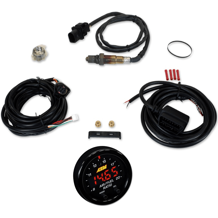 HP Tuners - AEM X-Series OBDII Wideband Kit W/ AFR Controller Gauge For CAN-Based Vehicles 30-0334