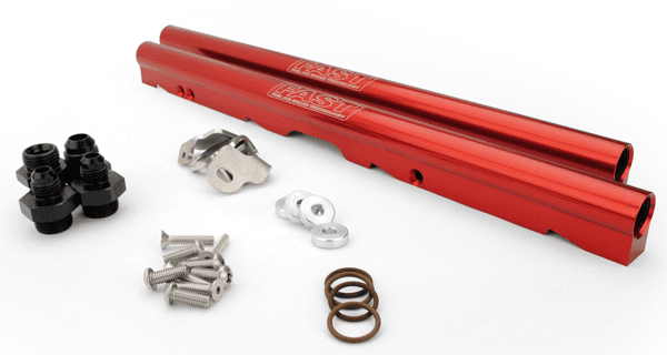 FAST LSXRT Billet Fuel Rail Kit For LS1/LS2/LS6 & LS Truck Engines - Anodized Red