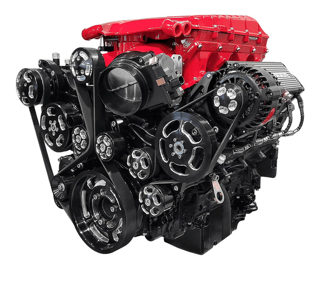 Wegner 10 Rib Serpentine Drive System For LT4 6.2L Using Whipple 3.0L Supercharger - Alternator, WP & Wet Sump