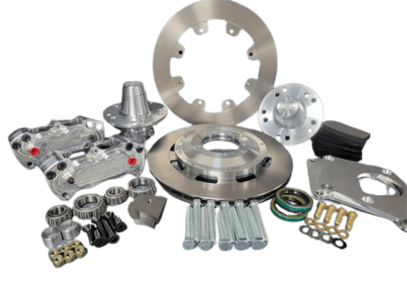 Aerospace Chevy Vega / Monza 1971-1980 4 Piston Pro Street Front Disc Brakes