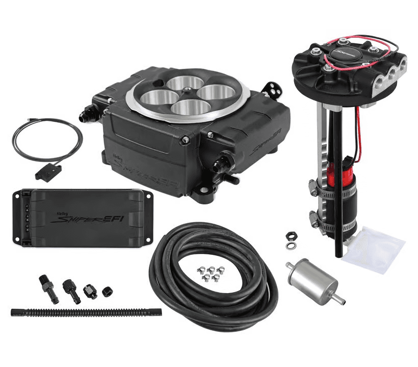 Holley Sniper 2 EFI 4BBL Throttle Body Fuel Injection Kit W/ Bluetooth Module, PDM & Universal Drop-In Module - Black