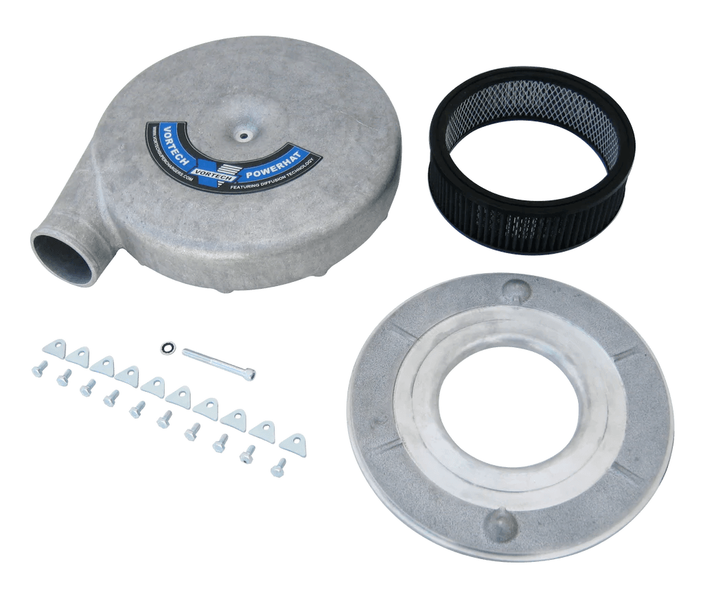 Vortech Maxflow Single Inlet Carb Power Hat - Polished