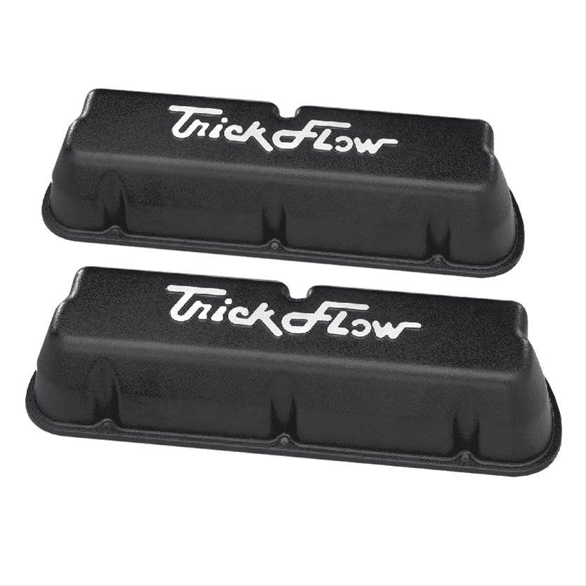 Trickflow SBF Cast Aluminum 3 7/8" Tall Valve Covers - Black