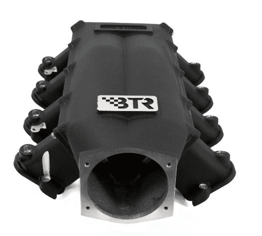 BTR LS Trinity Cast Aluminum Intake Manifold for GM LS3 Rectangle Port Heads - Black Finish
