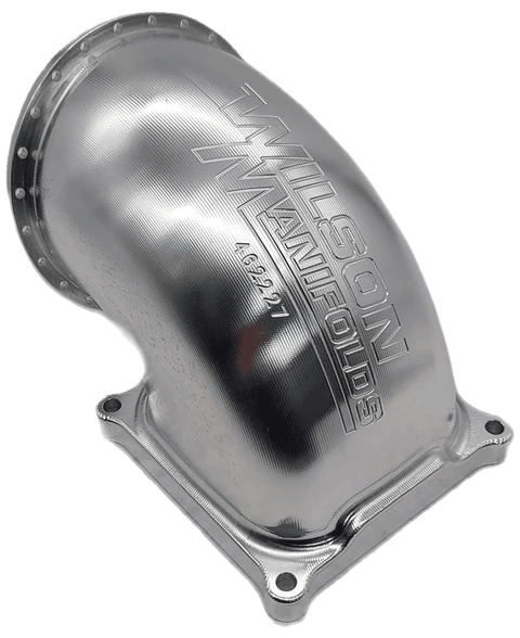 Wilson Manifolds 123MM 4500 Billet Elbow V-Band - Silver Machined Finish