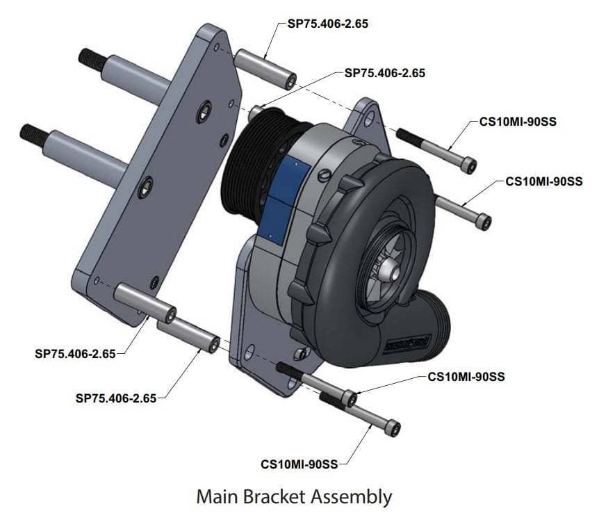 ProCharger 7.3L Godzilla Transplant 8 Rib Supercharger Mounting Bracket