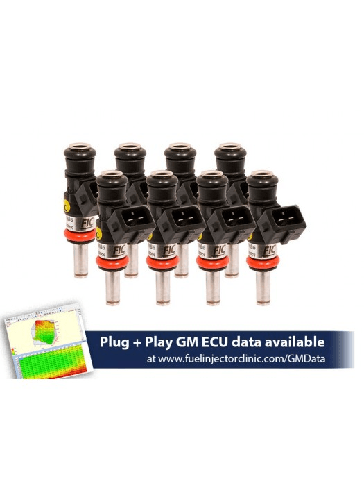 FIC 1200cc High Z Flow Matched Fuel Injectors for LS3, LS7, LSA, L76, L92 & L99 Engines - Set of 8