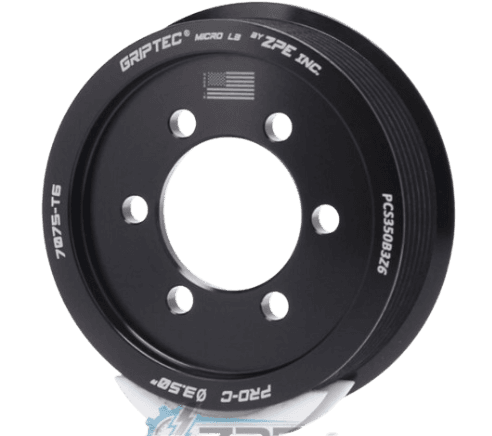 Griptec 6-Rib ProCharger Single Shoulder Supercharger Pulley - No Hub Kit