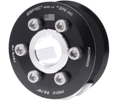 Griptec 6-Rib ProCharger Non-Offset Supercharger Pulley - With Hub Kit