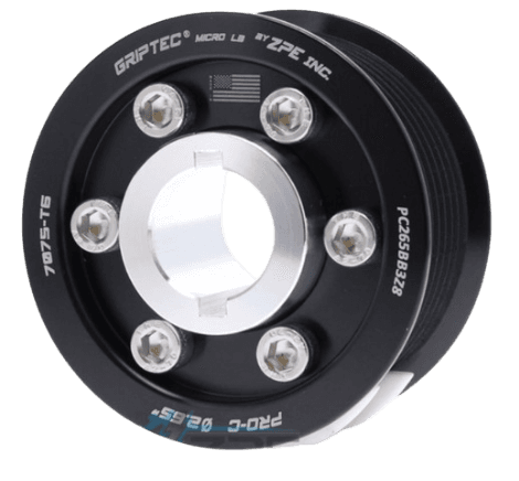 Griptec 8-Rib ProCharger Non-Offset Supercharger Pulley - With Hub Kit