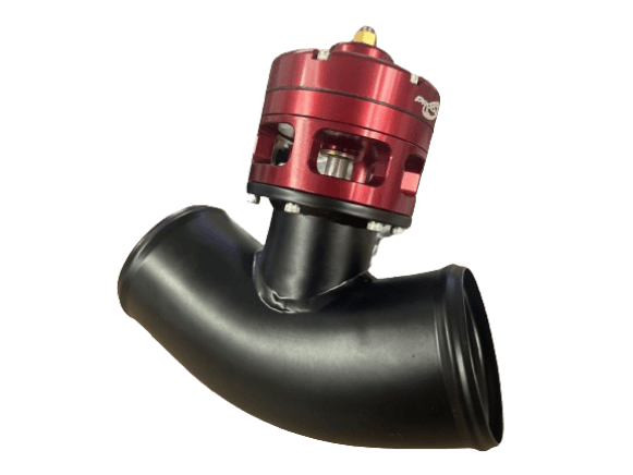 ProCharger 3.5" Curved Steel Air Tube W/ Red Open Race Valve