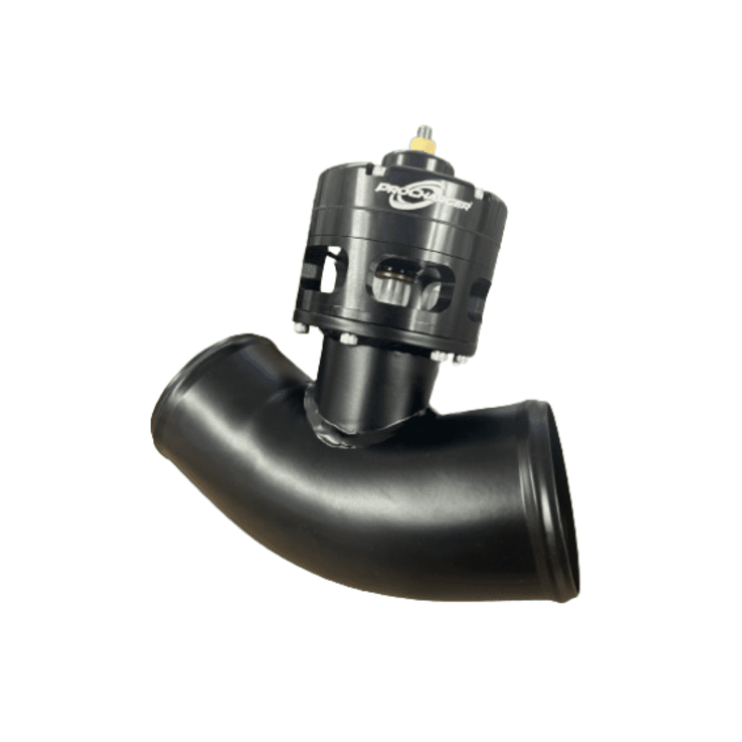 ProCharger 3.5" Curved Steel Air Tube W/ Black Open Race Valve