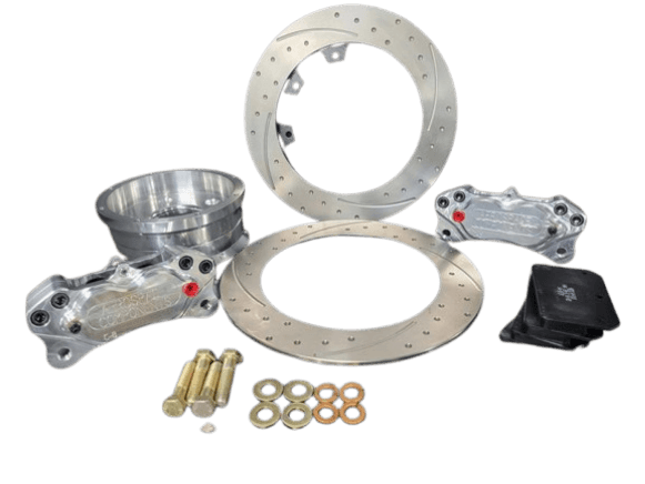 Aerospace 2014-2019 C7 Corvette 4 Piston Rear Pro-Street Dimpled and Slotted Disc Brakes