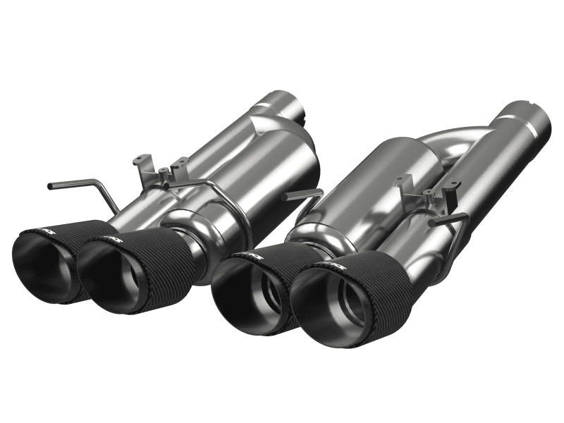 Kooks 06-13 Chevy Corvette C6 Z06/ZR1 Valved Track Axle-Back Exhaust w/ Carbon Fiber Quad Tips