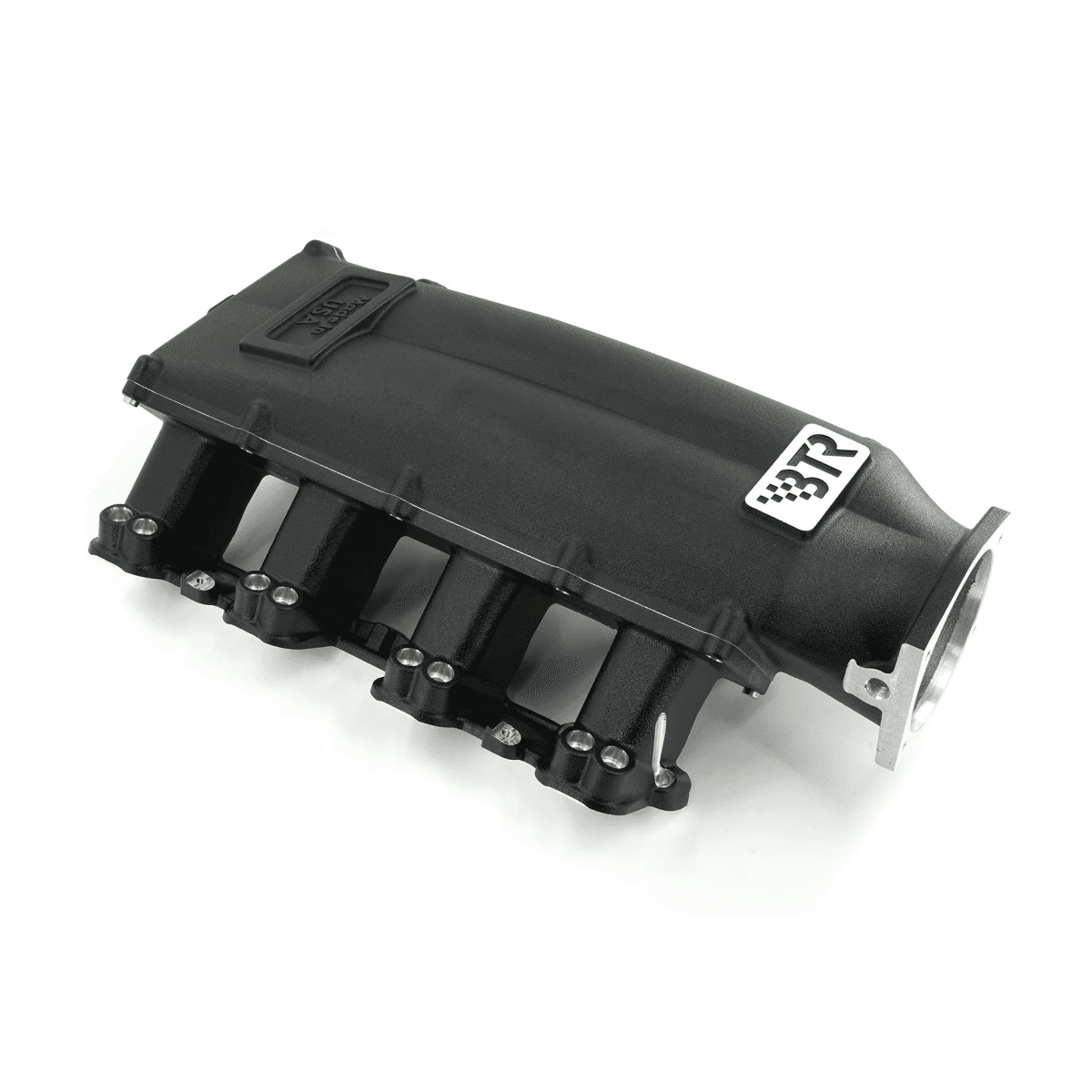 BTR LS Trinity Cast Aluminum 16 Injector Intake Manifold for GM LS3 Rectangle Port Heads - Black Finish
