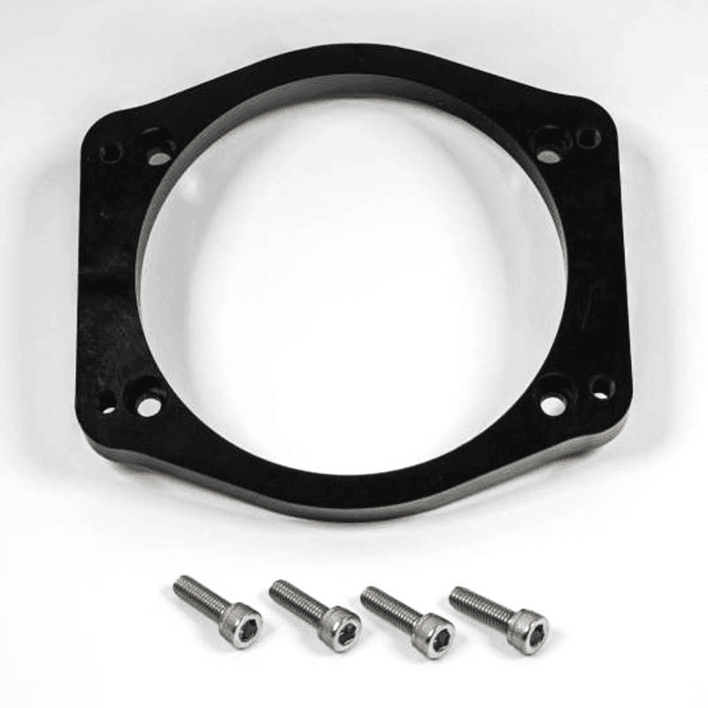 Nick Williams 112MM LS/LT Throttle Body Adapter for 3.0L Whipple Supercharger / 4-Bolt LS/LT Bolt Pattern Intake Manifolds - Black 