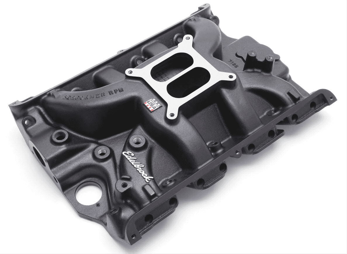 Edelbrock Performer RPM Ford FE 390 Dual Plane Intake Manifold W/ 4150 Flange - Black Finish