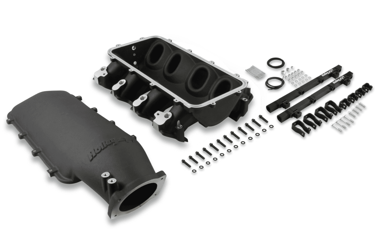 Holley Lo-Ram LS3 Intake Manifold w/ High Flow Fuel Rails - Black 