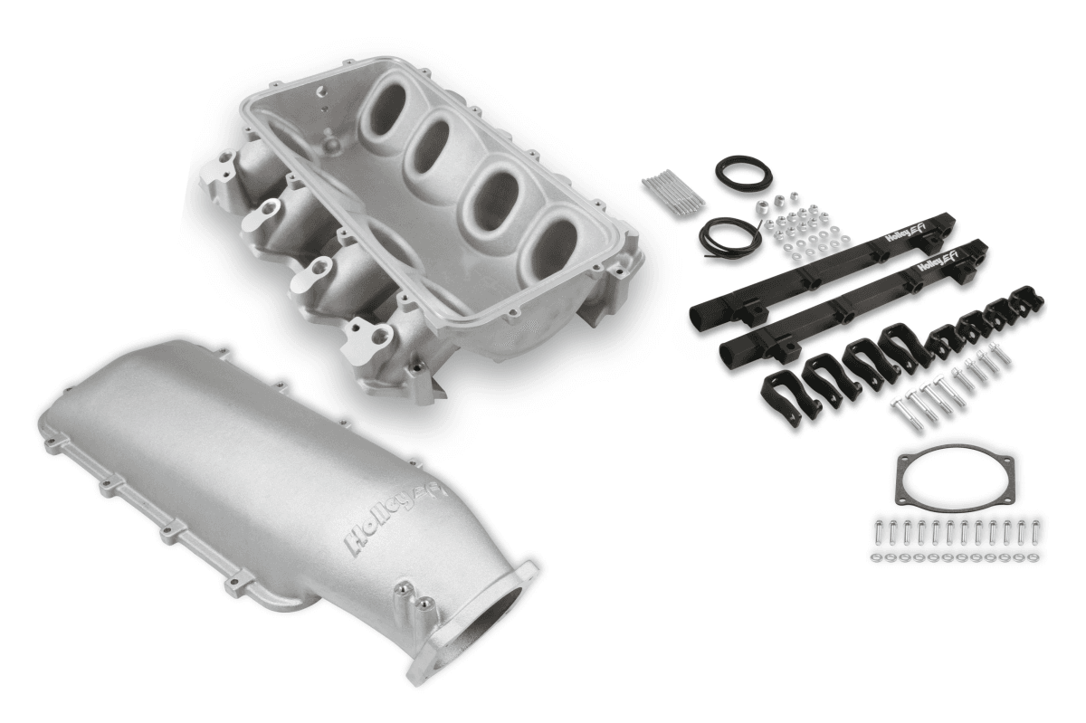 Holley Lo-Ram LS3 Intake Manifold w/ High Flow Fuel Rails - Satin