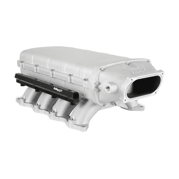 Holley Ultra Lo-Ram Coyote/Voodoo/Predator Intake Manifold w/ High Flow Fuel Rails - Natural (Oval Inlet)