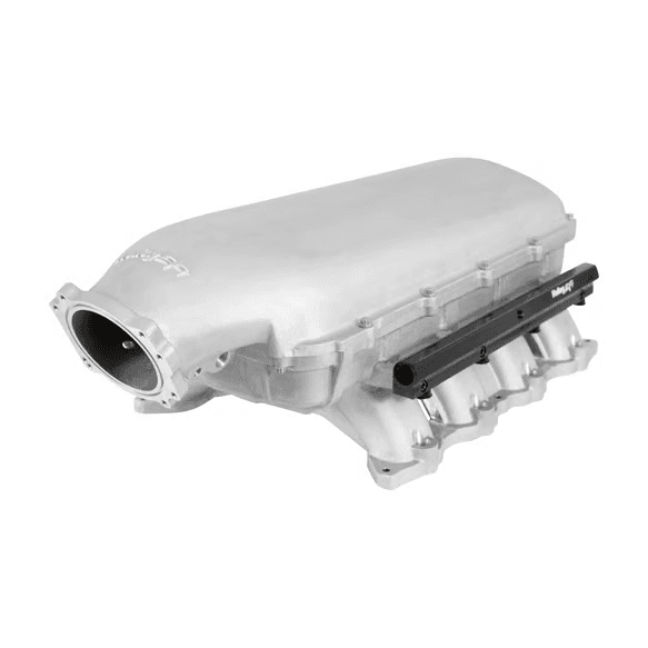 Holley Hi-Ram Coyote/Voodoo/Predator Intake Manifold w/ High Flow Fuel Rails - Satin (For 93MM GT500/GT350 Style Throttle Body & LS 4-Bolt Throttle Bodies)
