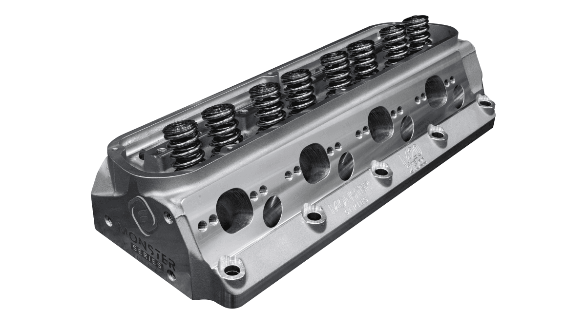 Frankenstein M20 Monster 215cc SBF CNC Ported Cylinder Head, 67cc Chambers, Assembled