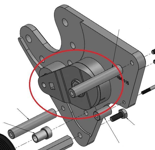 ProCharger 2015+ Ford Mustang 8-Rib Tensioner Assembly