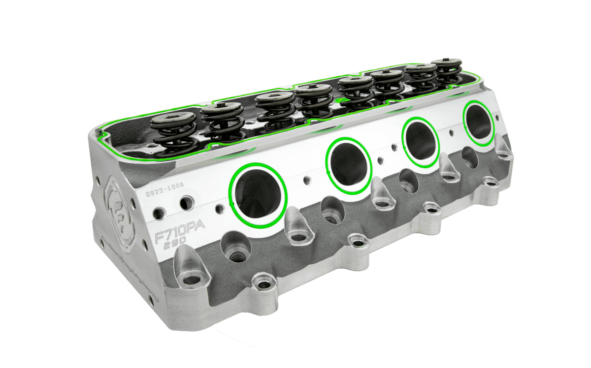 Frankenstein F710PA F-Series 290cc LS7 CNC Ported 10 Degree Cylinder Head, 68cc Chambers - Power Adder