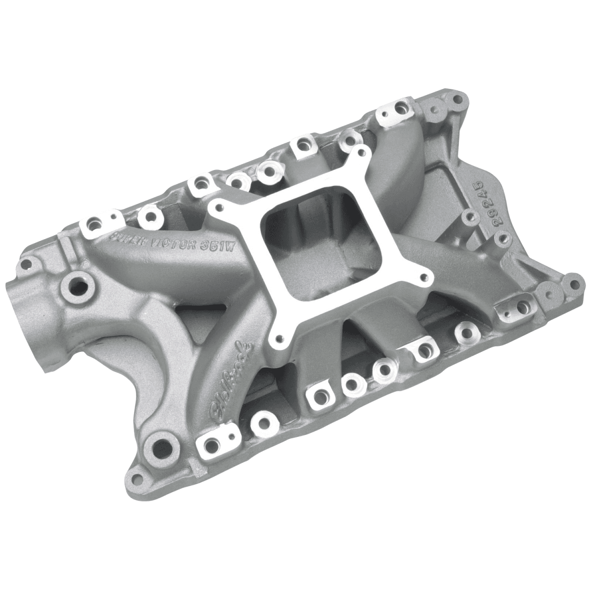 Edelbrock Super Victor EFI 351W Single Plane Intake Manifold W/ 4150 Flange - Satin Finish (9.5" Deck)