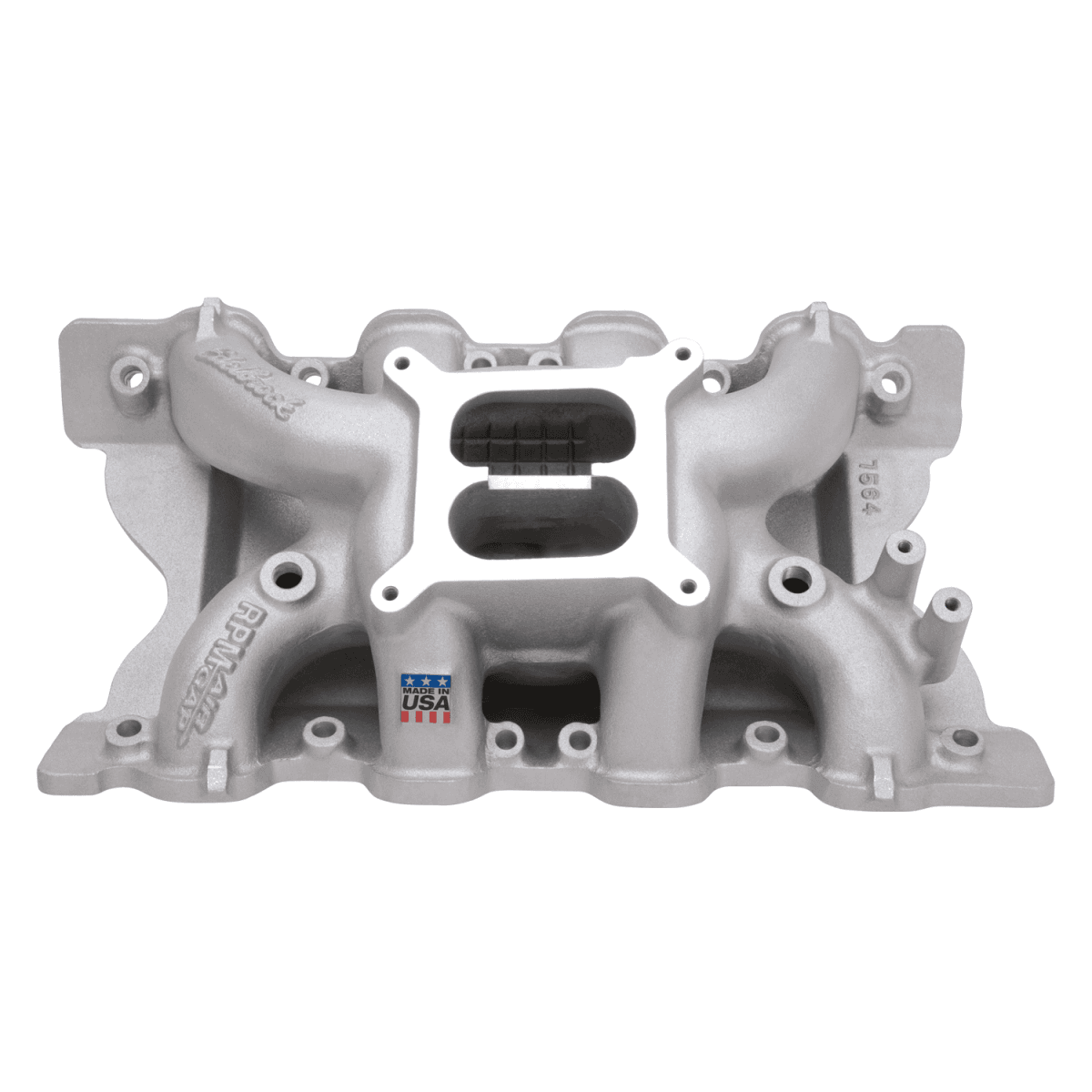 Edelbrock Performer RPM Air-Gap Ford 351C Dual Plane Intake Manifold W/ 4150 Flange - Satin Finish
