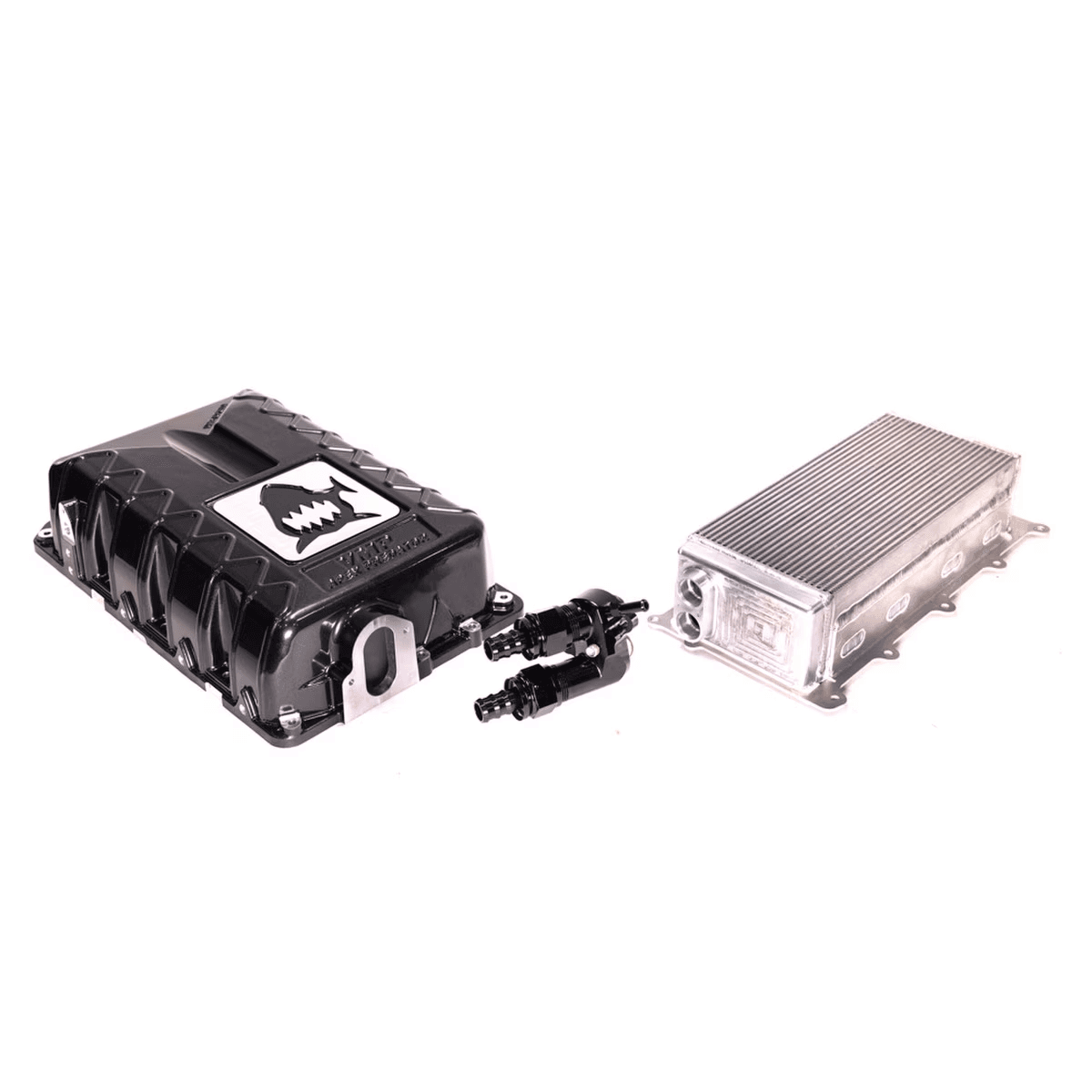 VMP Performance 20+ Ford Mustang GT500 / 23+ Ford F-150 Raptor R 5.2L Supercharger Lid w/ Street Intercooler Upgrade Kit - Black