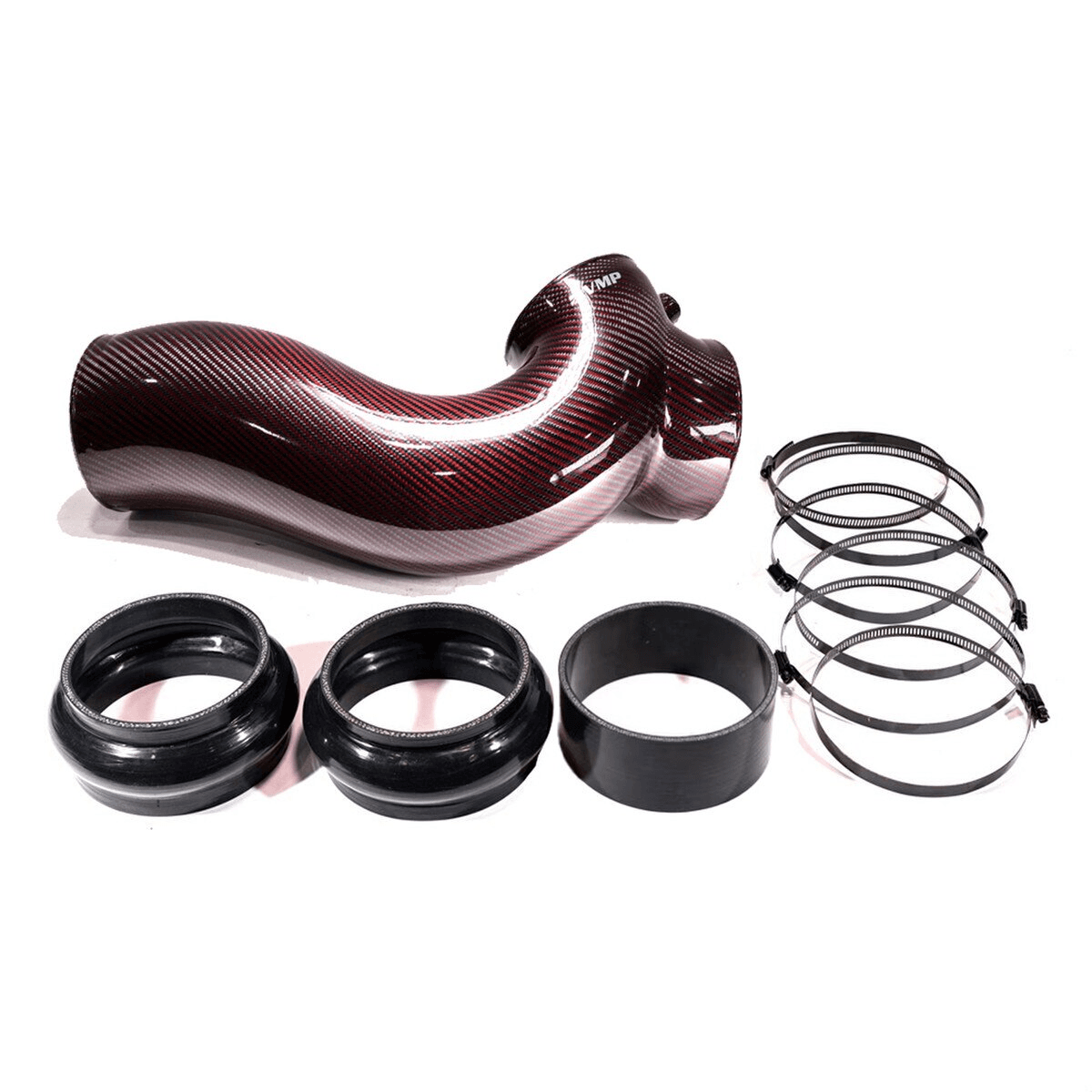 Whipple/VMP 2024+ Ford Mustang S650 112mm Red Carbon Fiber Intake Tube