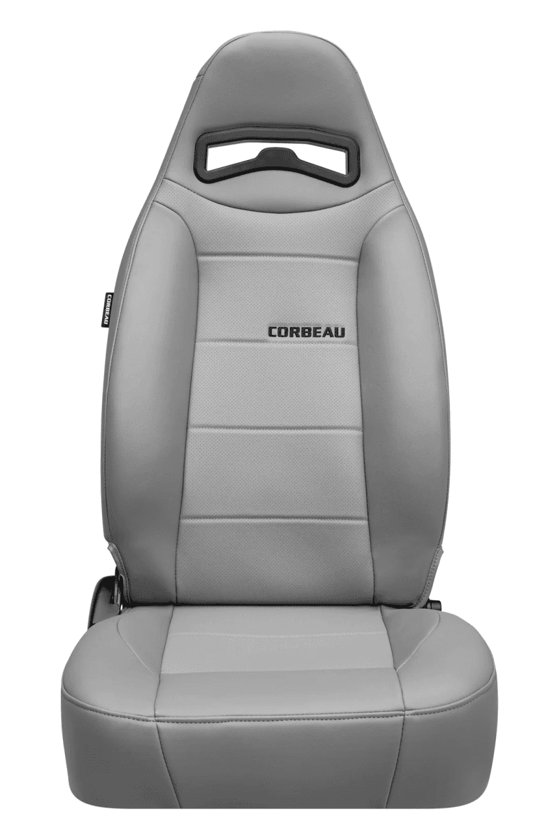 Blemished Corbeau Moab Grey Vinyl Reclining Passenger Side Racing Seat - Single