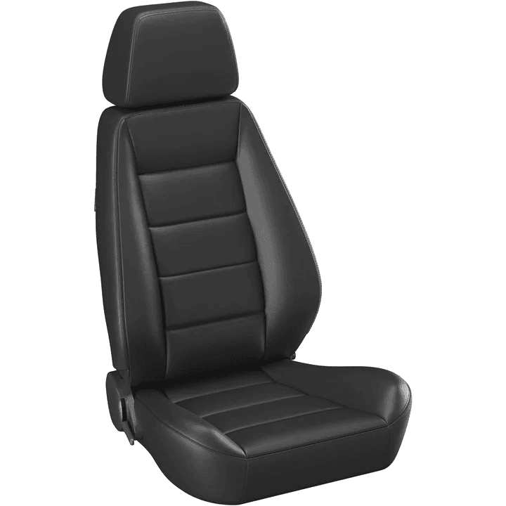 Blemished Corbeau Sport Black Vinyl Reclining Passenger Side Racing Seat w/ Seat Heater - Single