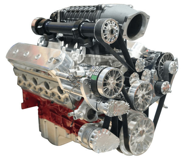 CVF Wraptor LS 10-Rib FEAD System For Magnuson TVS2650 With Alternator AC and Power Steering - Polished (Jackshaft)