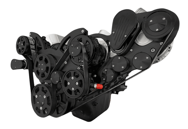 CVF Wraptor 10-Rib FEAD System For ProCharged BBC With AC, Power Steering & Alternator - Black